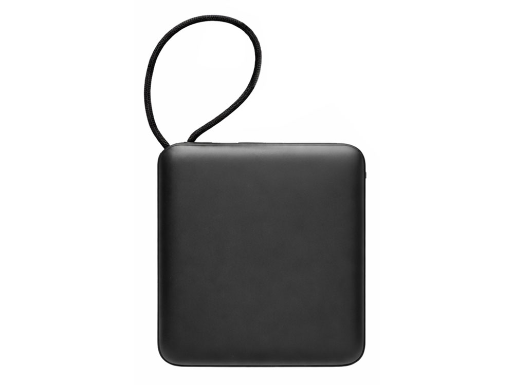 Магнитный беспроводной внешний аккумулятор c подсветкой лого Энчант, 10000 мАч, черный-3