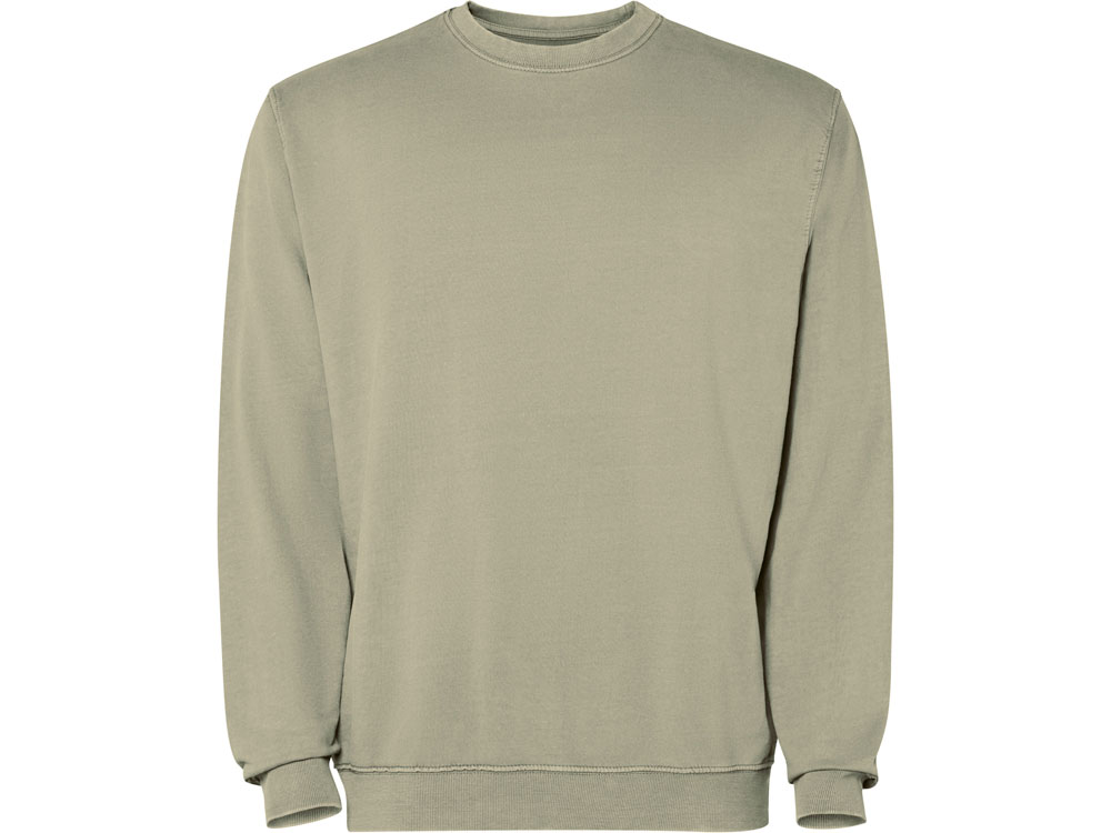 Свитшот Jaya унисекс, светлый хаки выстиранный-0