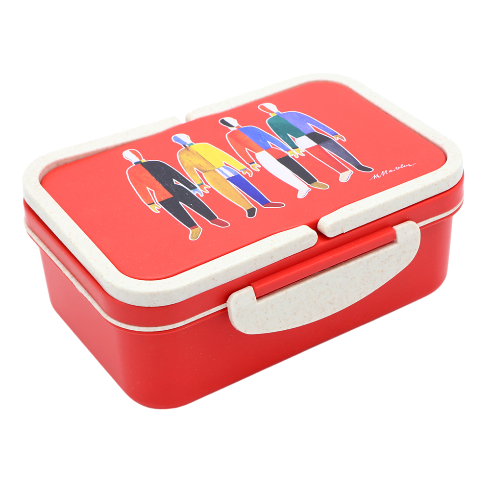 Ланчбокс (контейнер для еды) Inar из пшеничного волокна, Красный-3