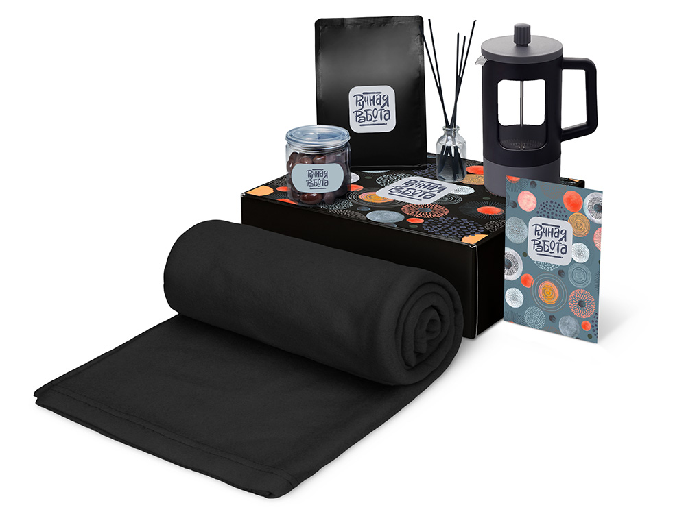 Подарочный набор Re:y. Vive с пледом, френч-прессом и кофе-0