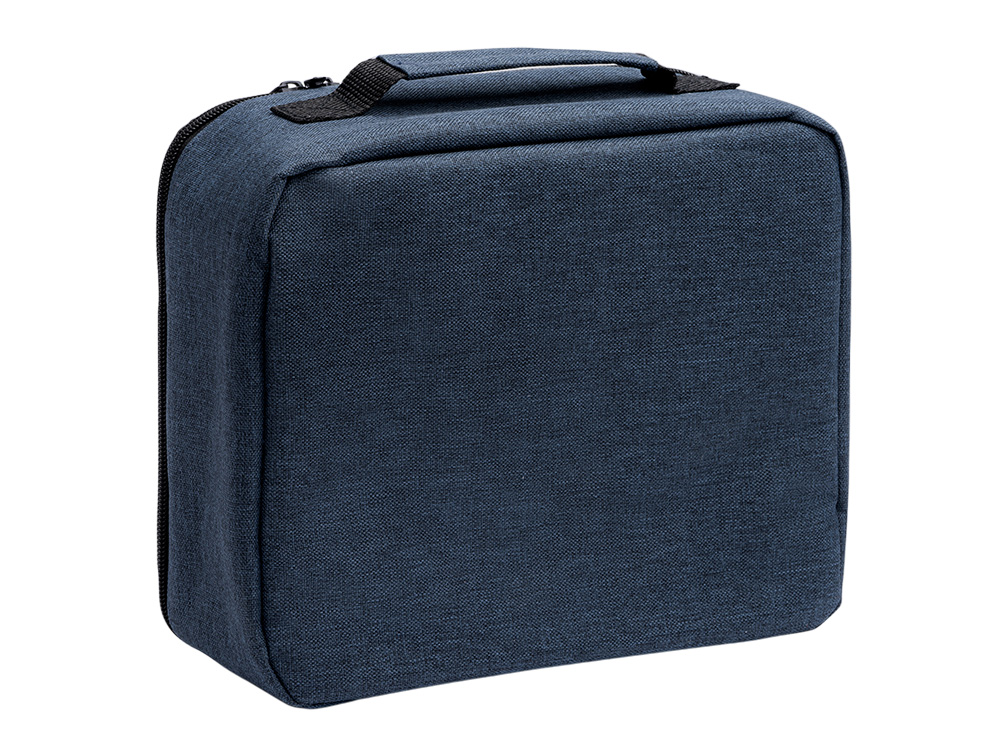 Сумка-холодильник из переработанного полиэстера Сотэк (SOTEK), меланжевый синий-4