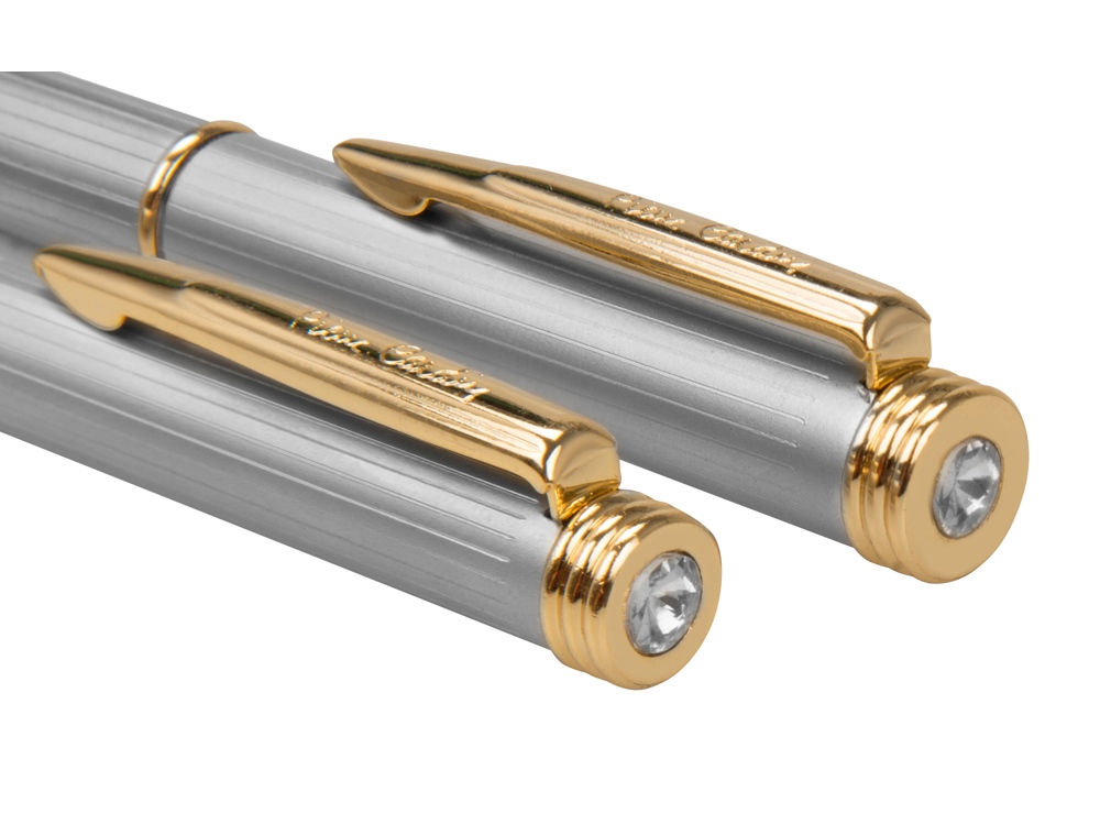 Набор Pierre Cardin PEN&PEN: ручка шариковая + роллер. Цвет - серебристо-бежевый. Упаковка Е.-2