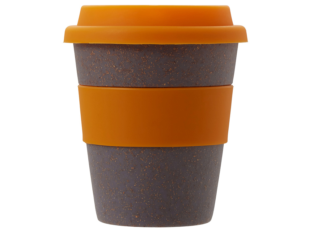 Стакан с силиконовой крышкой Cafe, оранжевый-4