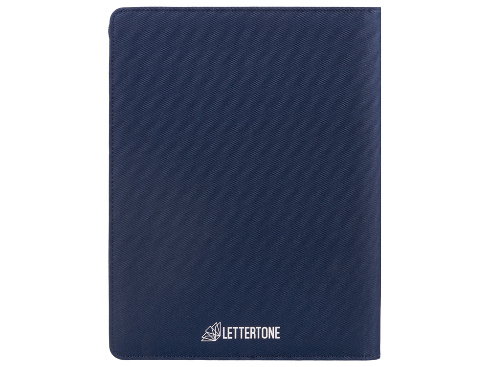 Портфолио А4 из RPET на молнии Harvey, 40 л FSC бумаги, синий-9