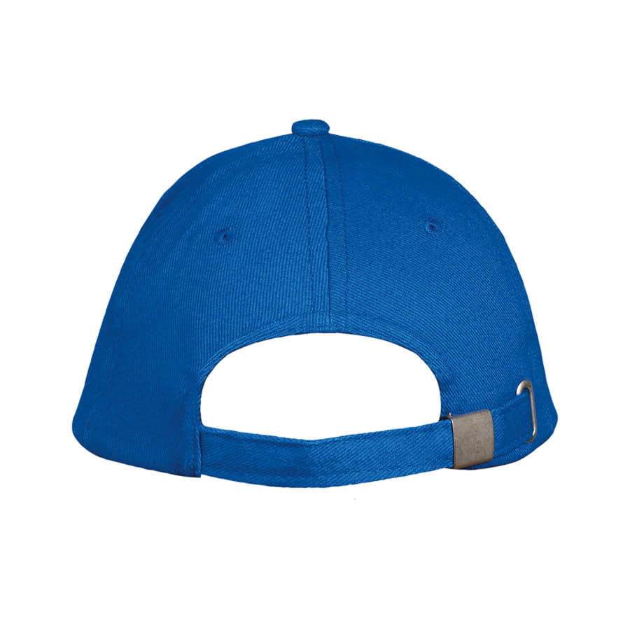 Бейсболка LONG BEACH, 5 клиньев, металлическая застежка, ярко-синий, белый-3