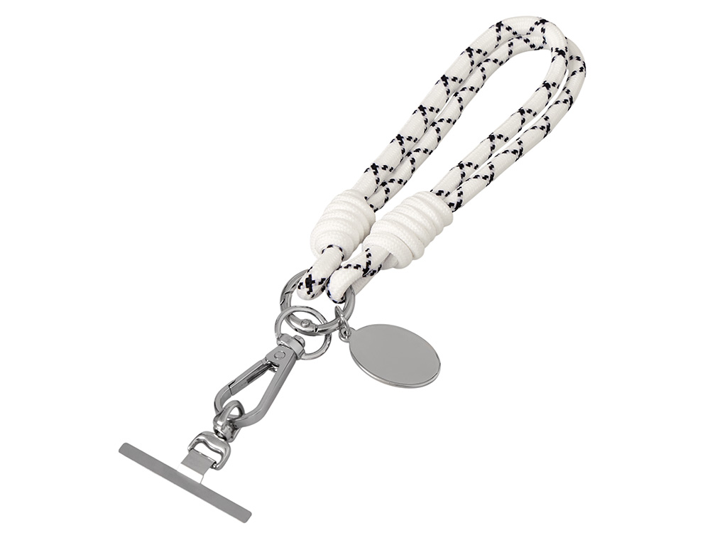 Брелок-браслет Bohemian c металлическим держателем для телефона, бело-черный-0