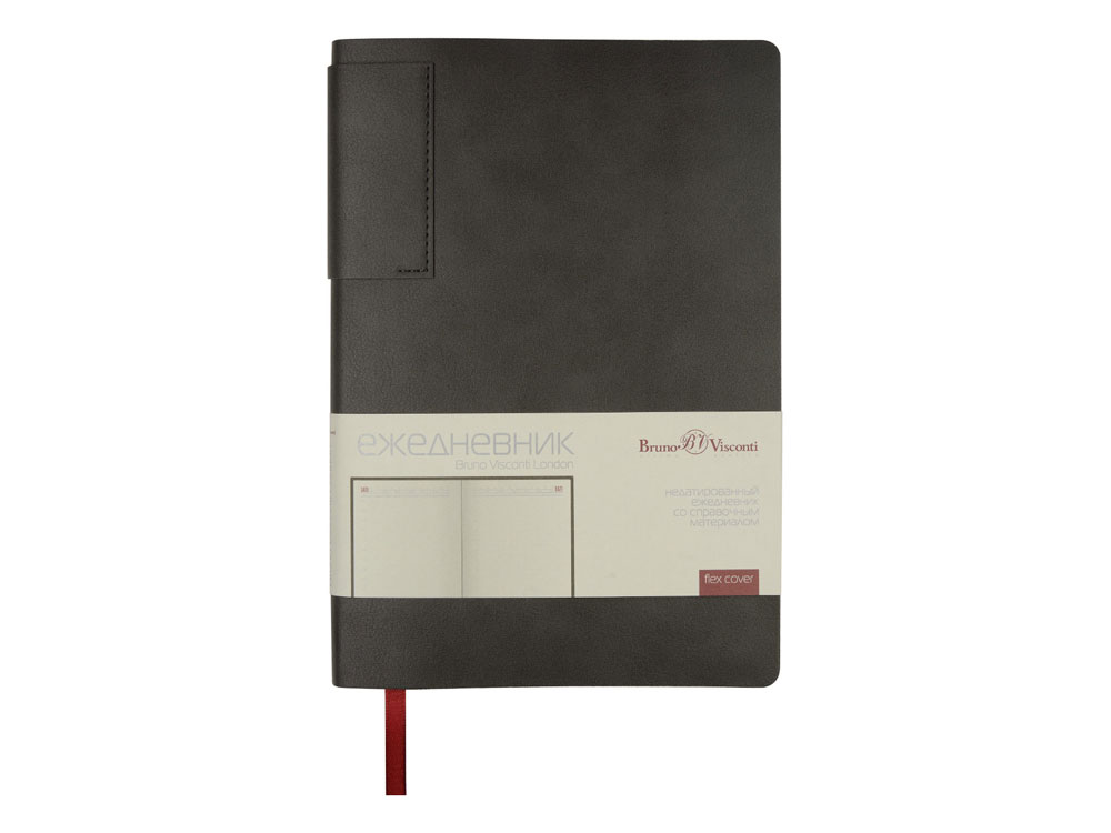 Ежедневник недатированный  А5 LONDON серый-1