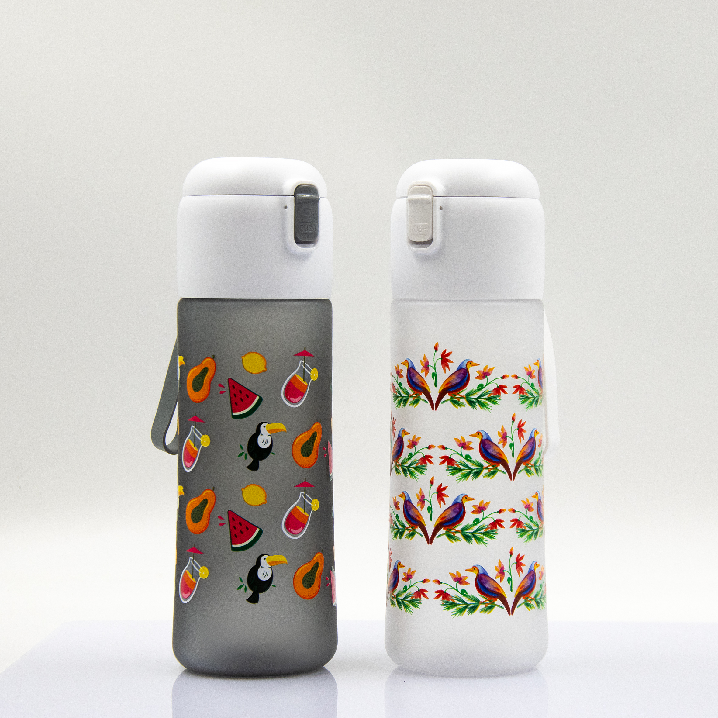 Бутылка для воды AqualityMate (серый)-10