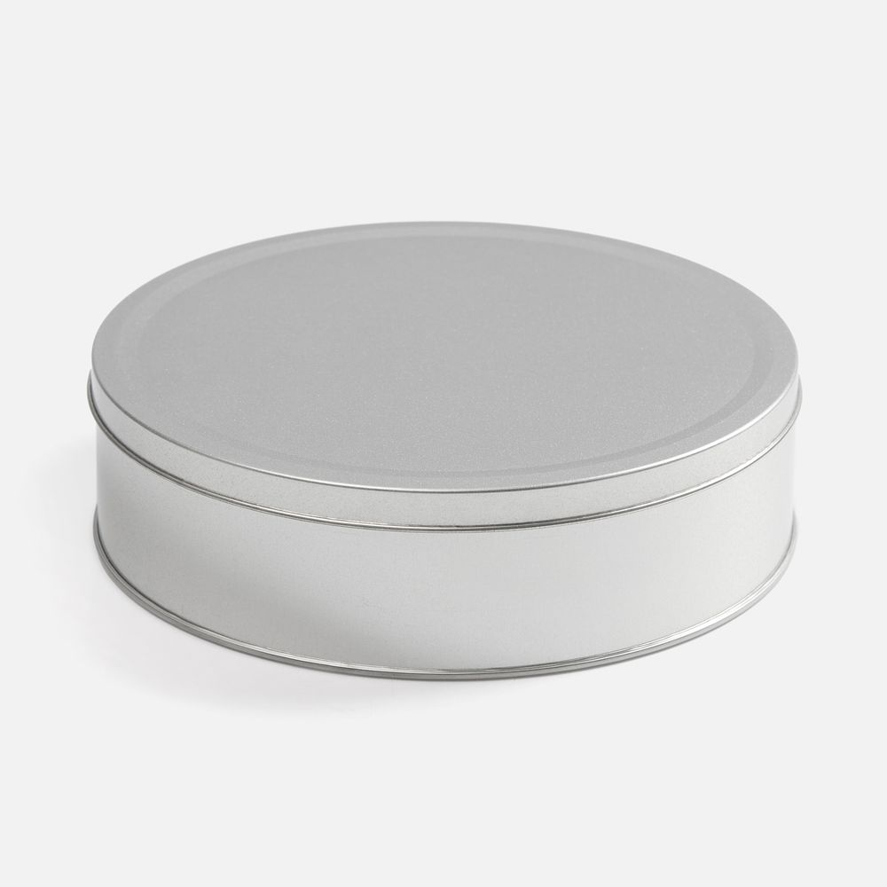 Коробка Pragmax L, круглая, серебристая-1