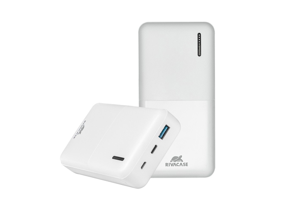 RIVACASE VA2571 (20000 мАч) QC/PD внешний аккумулятор, белый 12/24-11