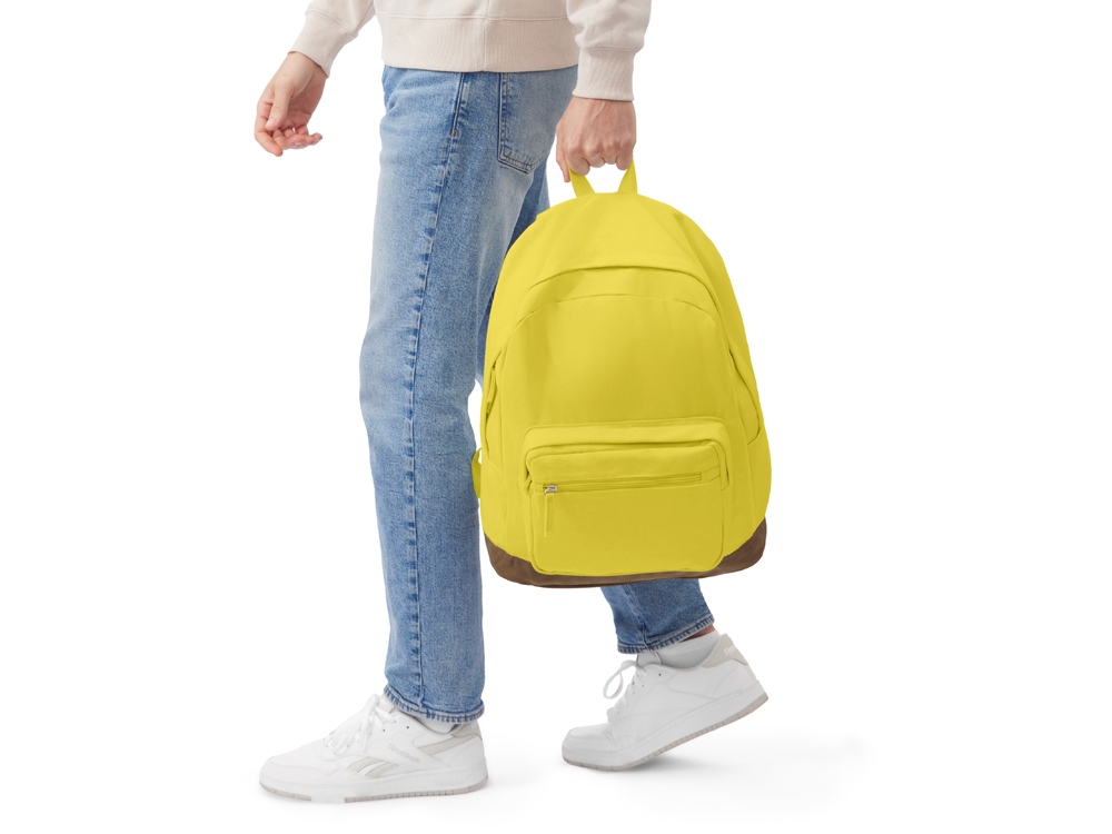 Рюкзак Shammy с эко-замшей для ноутбука 15, желтый-11
