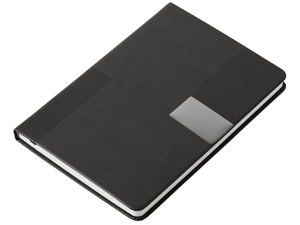 Подарочный набор Tesla с блокнотом А5, ручкой и пауэрбенком на 10 000 mAh, черный-5