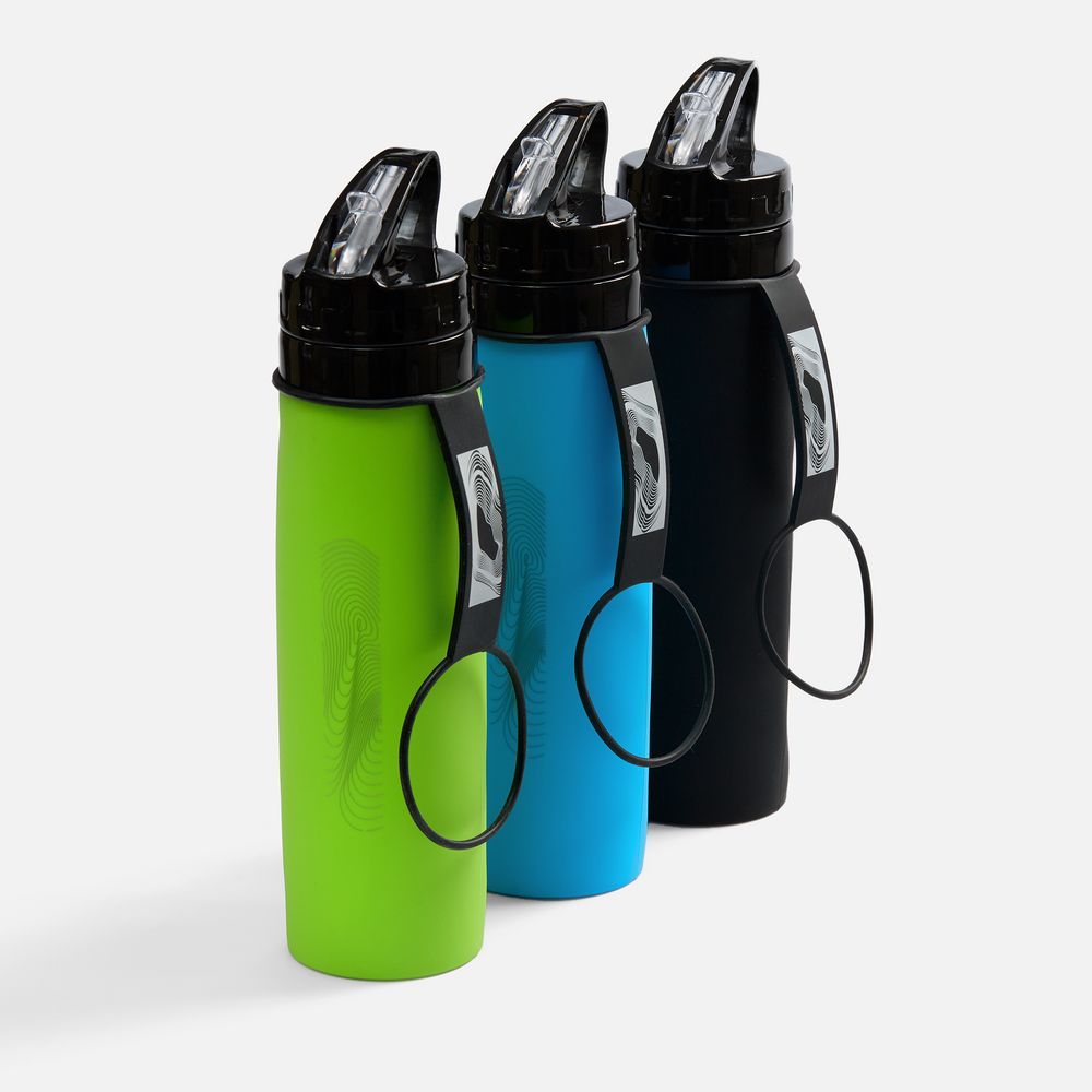 Складная бутылка для воды Langfossen, голубая-3