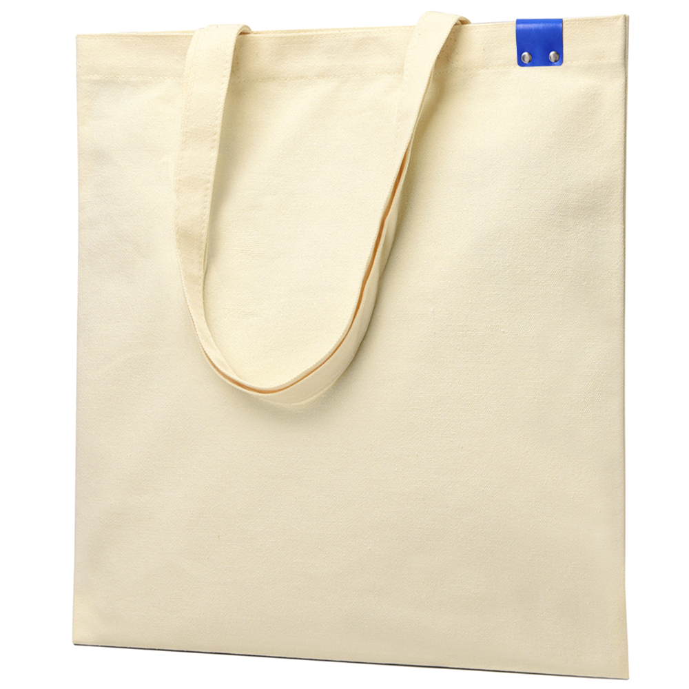 Сумка для покупок IVORY 325 г/м² с PU нашивкой, Синий-0