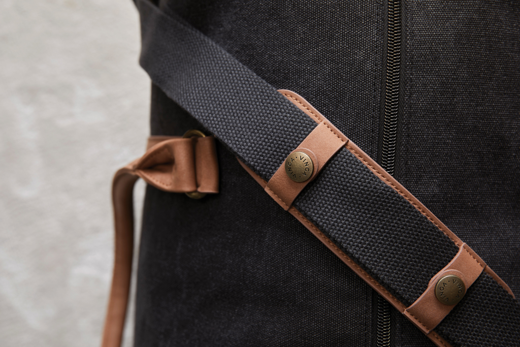 Дорожная сумка VINGA Bosler из канваса черная-5