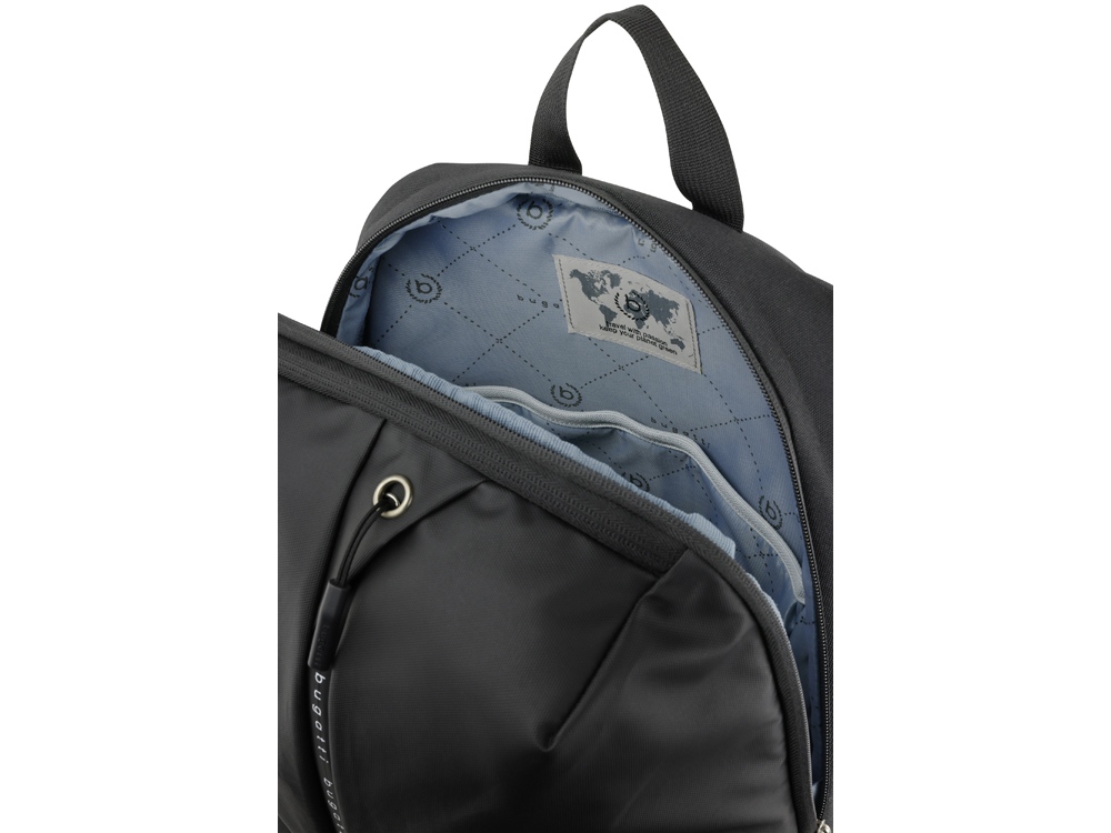 Рюкзак BUGATTI Blanc Delight, чёрный, нейлон RPET600D/тарпаулин/полиэстер, 32х15х45 см, 20 л-4