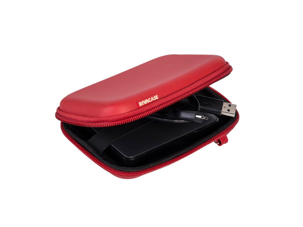 Чехол для жесткого диска из кожзама 9101, красный-11