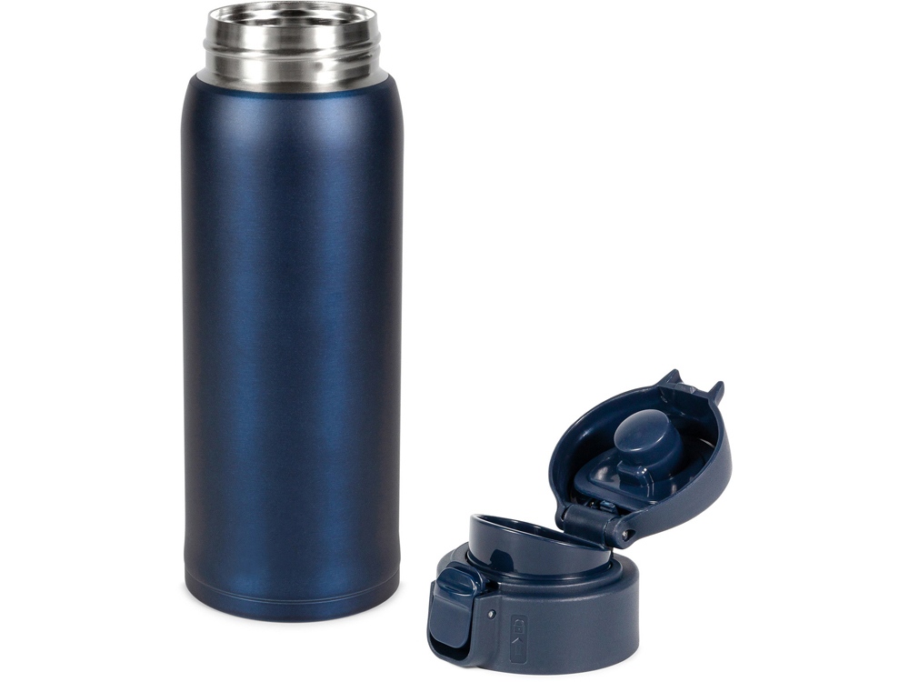 Термокружка Relaxika 701 (0,48 литра), синяя (без лого)-4