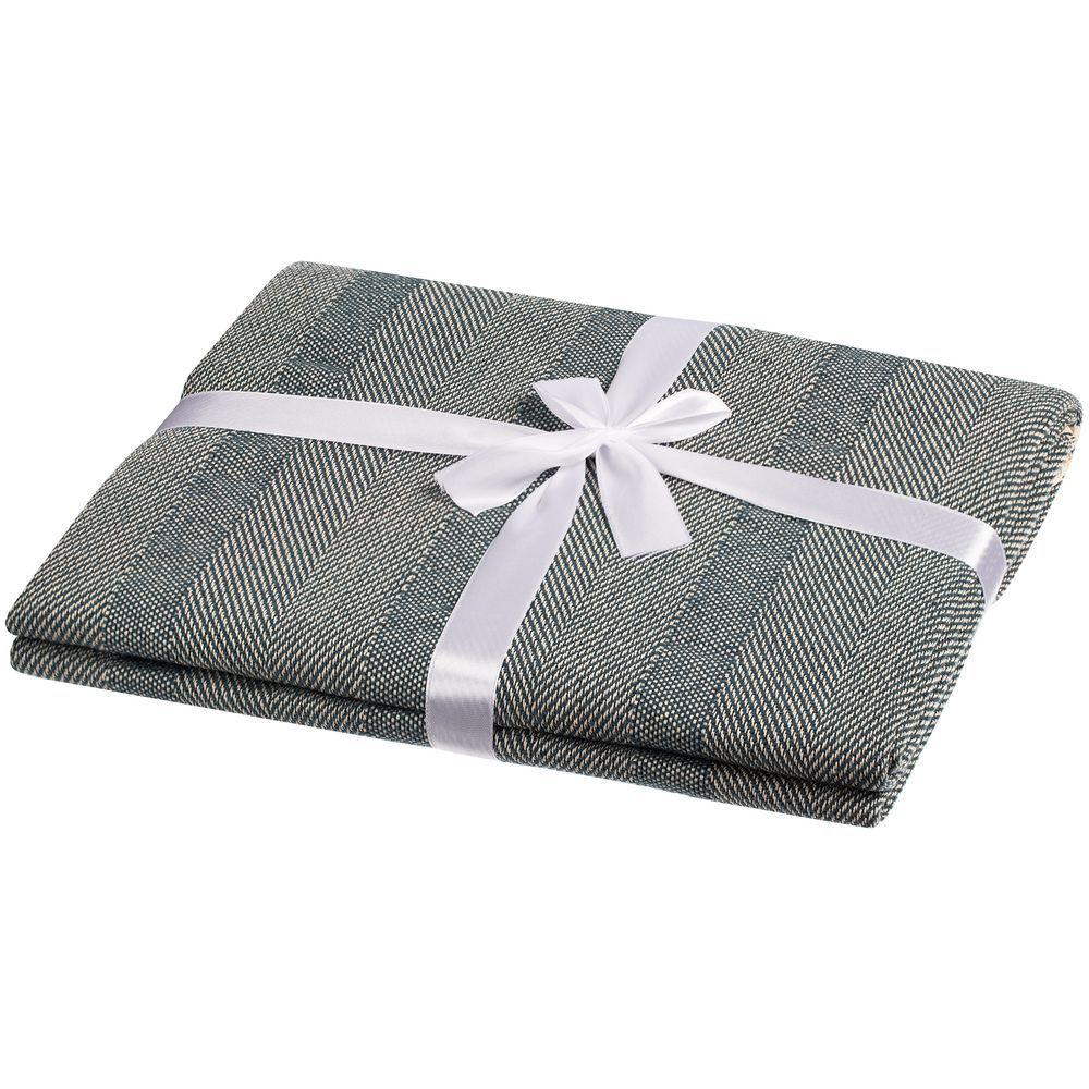 Плед «Сенеж», серо-синий-2