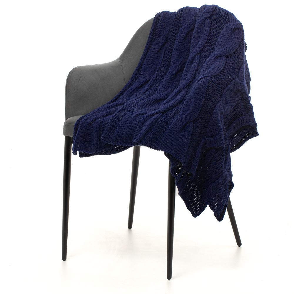 Плед Snefald, темно-синий-1