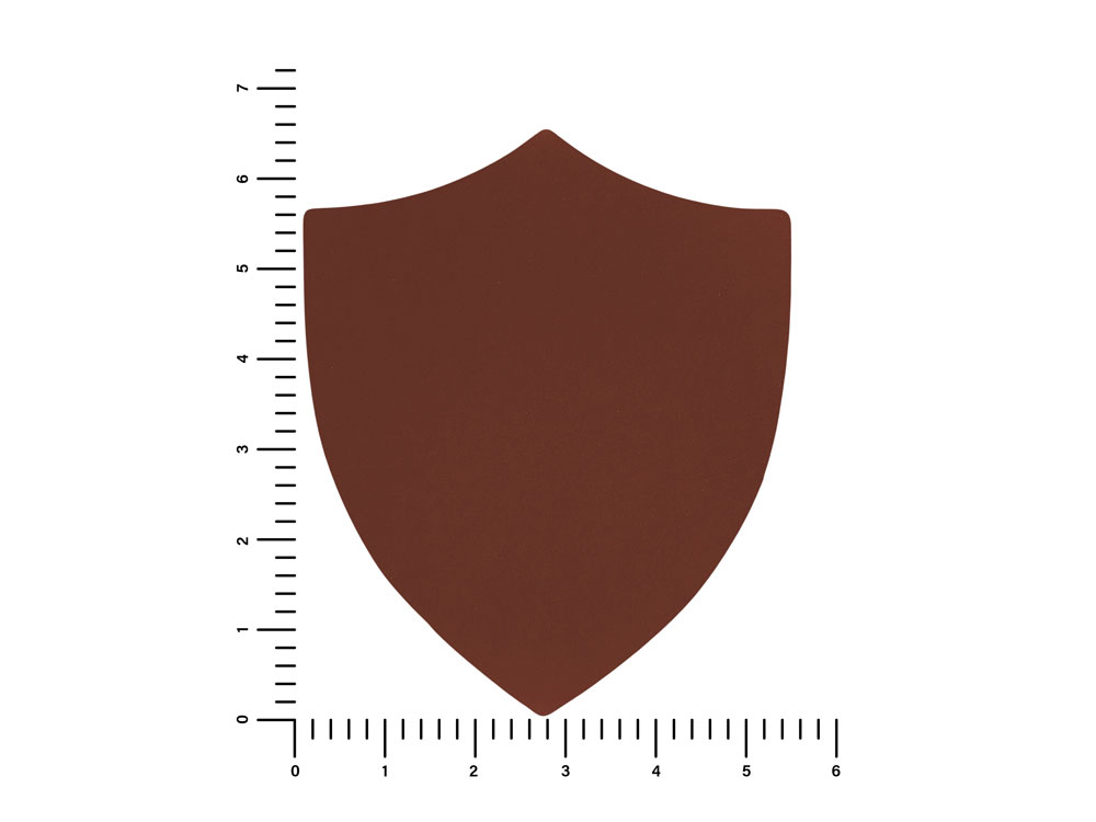 ПАТЧ ЩИТ soft-touch (коричневый ) 6,6 х 5,5 см-1