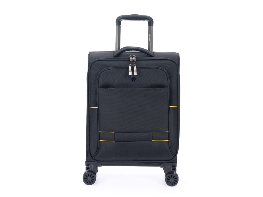 Чемодан TORBER Brosno, чёрный, нейлон 600D, 36,5 х 14 х 54 см, 32 л-2