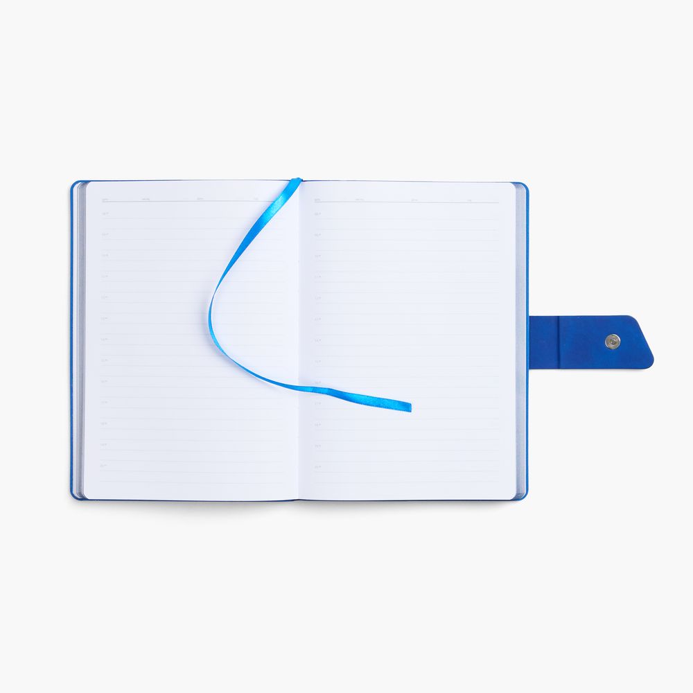 Ежедневник Boom, недатированный, черный с ярко-синий-7