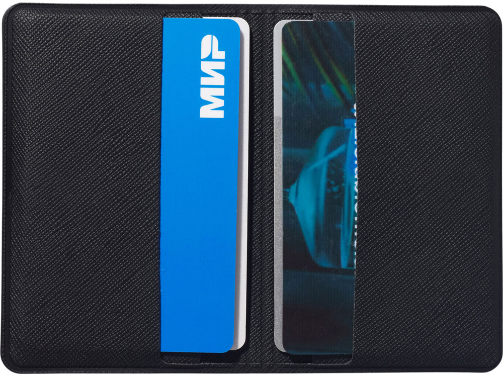 Футляр-книжка на 4-е карты с RFID Favor, черный-3