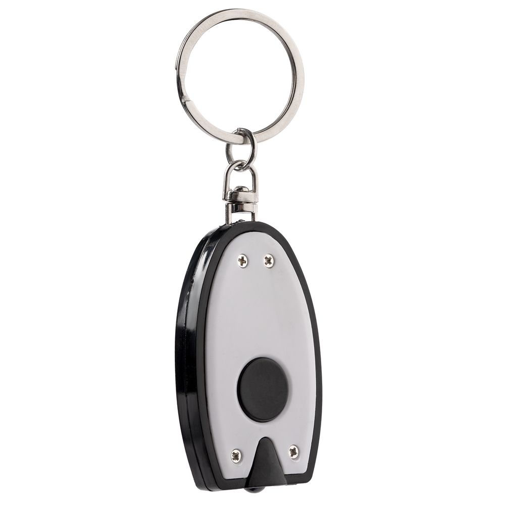 Брелок-фонарик Vivid, ver.2, белый с черным-1