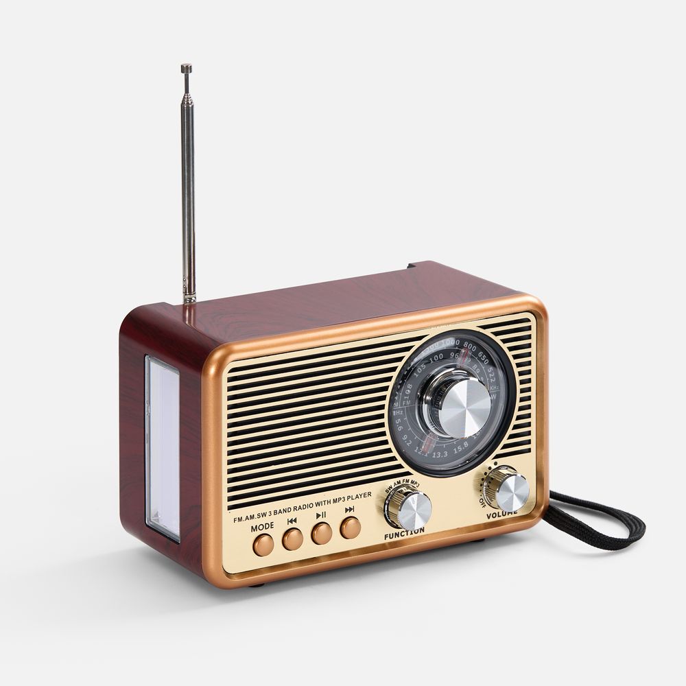 Bluetooth-колонка с радио Listenberg, коричневая-2