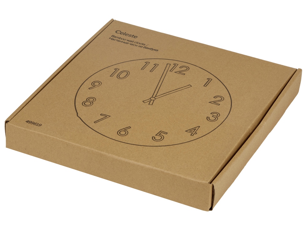 Настенные часы из бамбука Celeste, 8 мм, натуральный-4