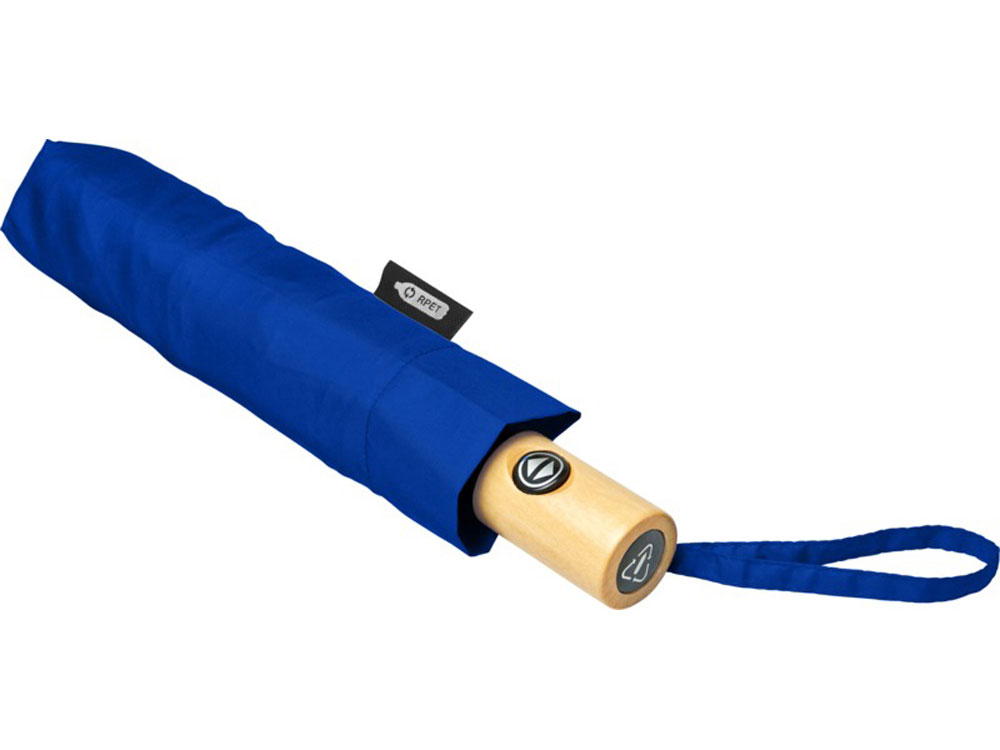 21-дюймовый зонт автомат Bo из переработанного ПЭТ-пластика, ярко-синий-2