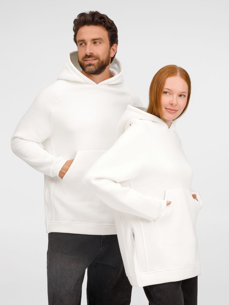 Худи унисекс оверсайз Easy Street, молочно-белое-7