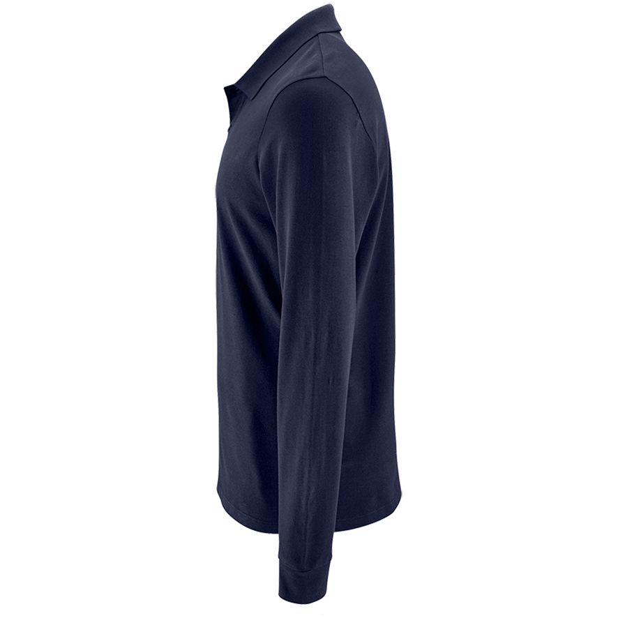 Рубашка поло мужская с длинным рукавом Perfect LSL Men, темно-синяя-3