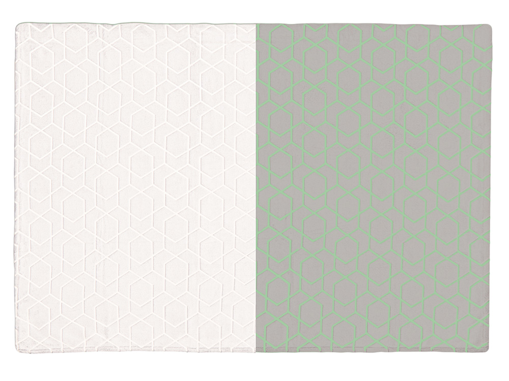 Светящийся в темноте плед Lattice белый-7