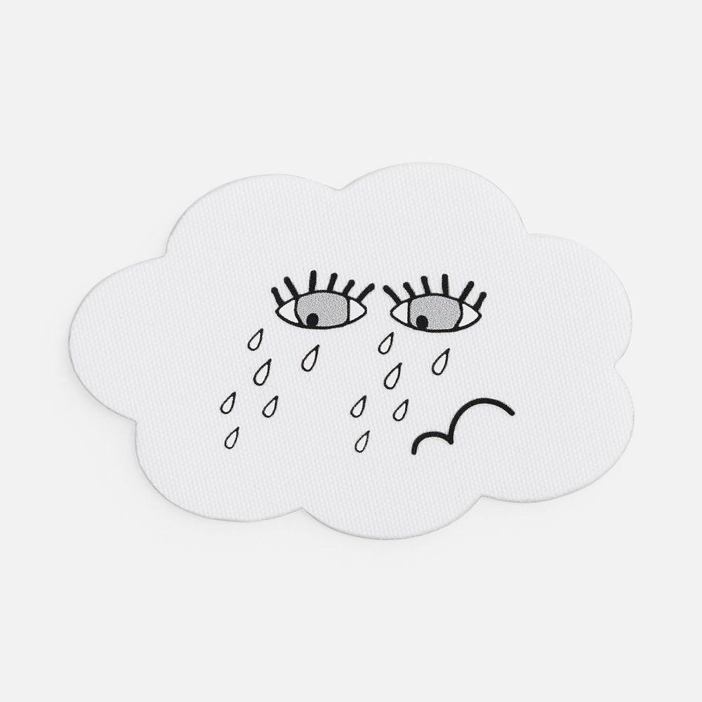 Наклейка тканевая Lunga Calum, L, белая-1