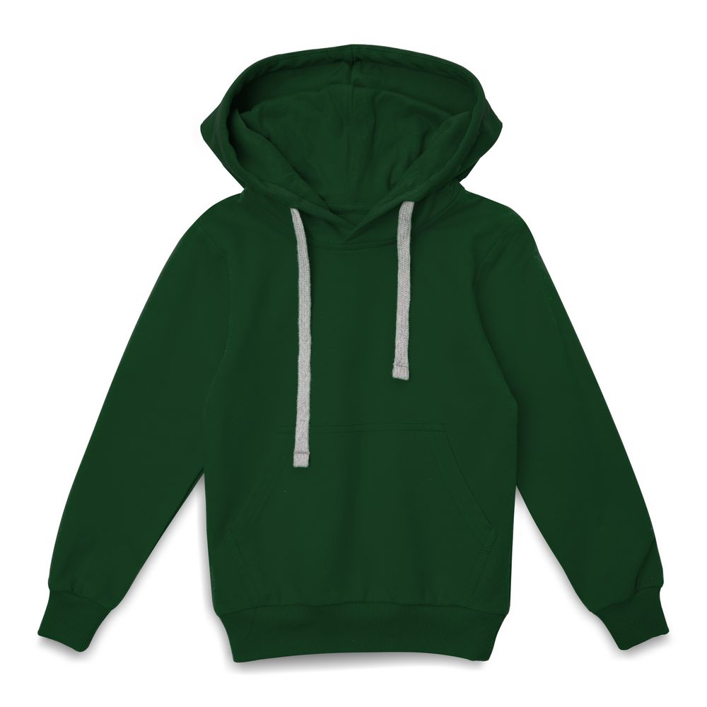 Толстовка с капюшоном детская Kirenga Kids, темно-зеленая-0