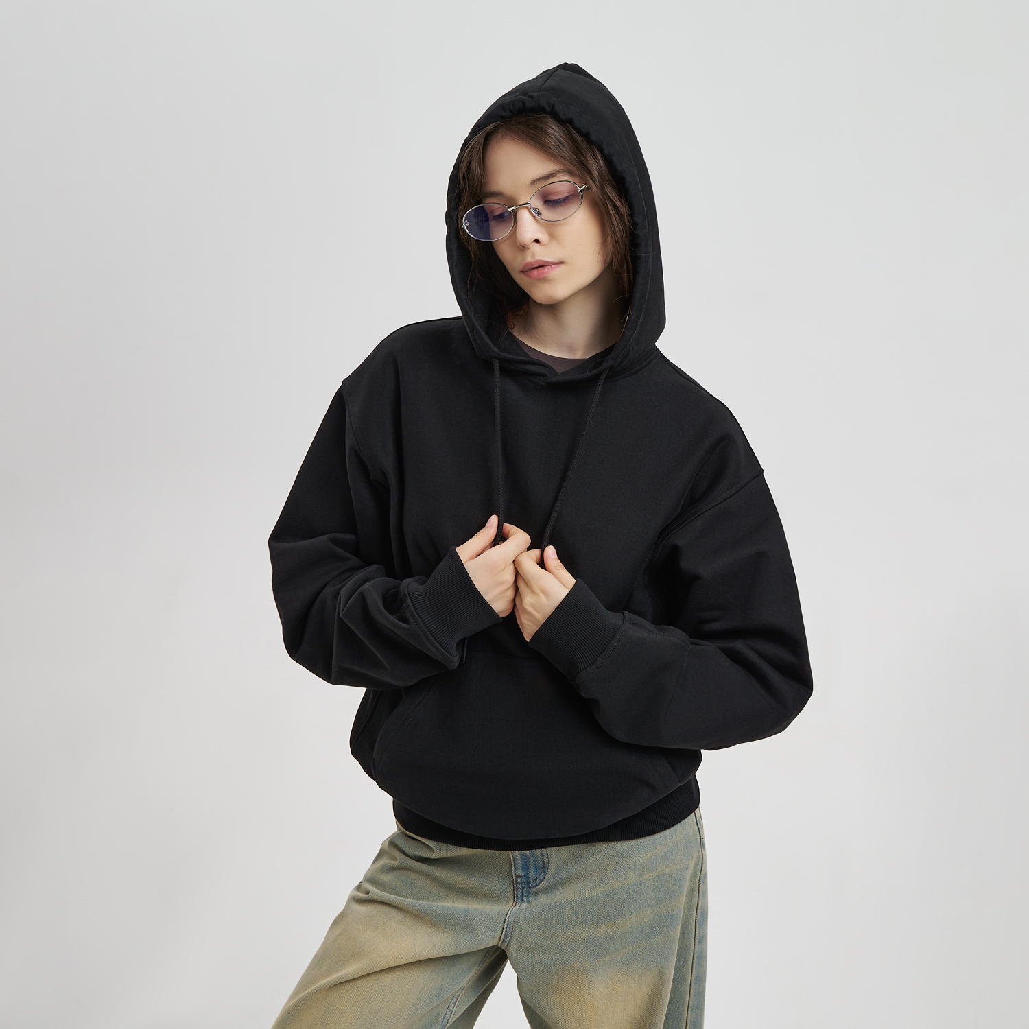 Худи релакс унисекс Адвенче (Adventure), черный-6