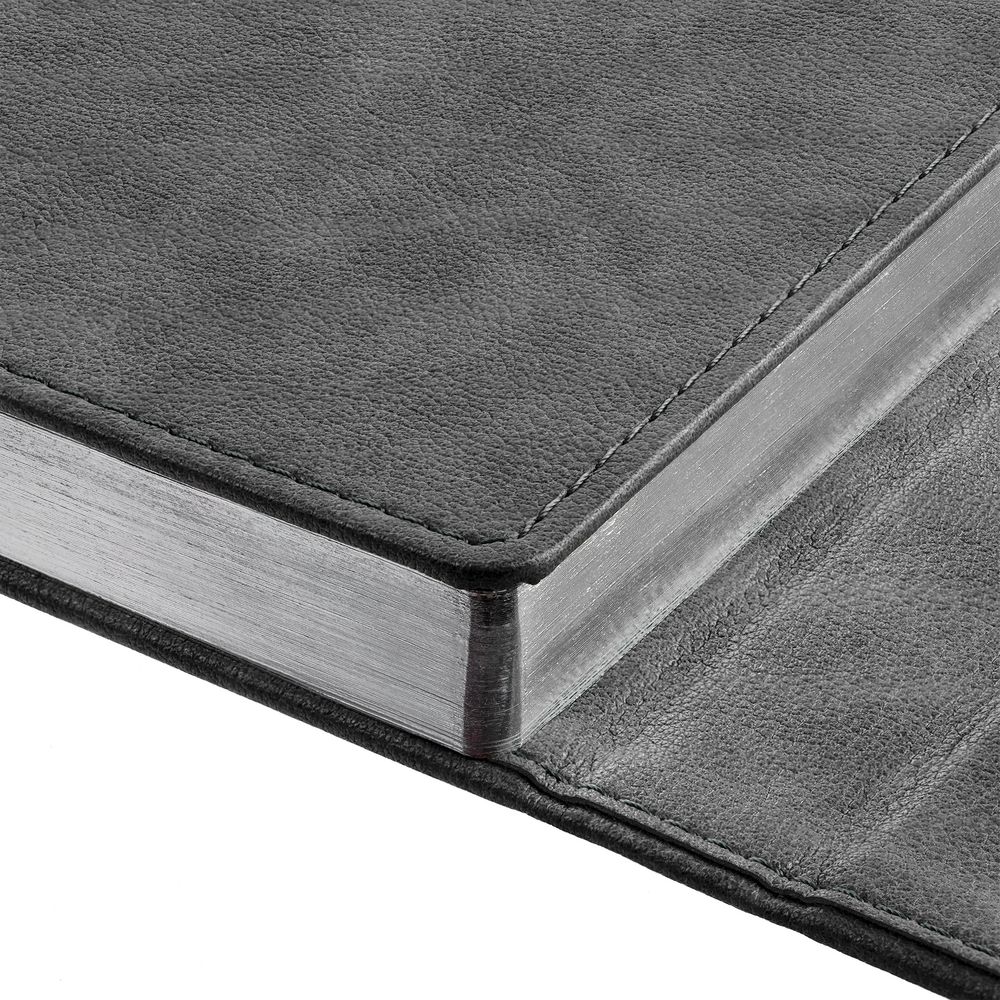 Ежедневник Flap на заказ, недатированный, серый-4