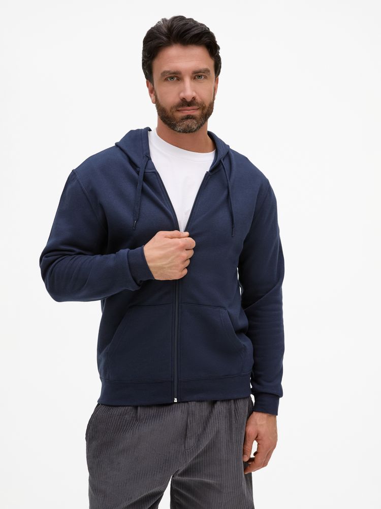 Толстовка унисекс Stone, темно-синяя-2