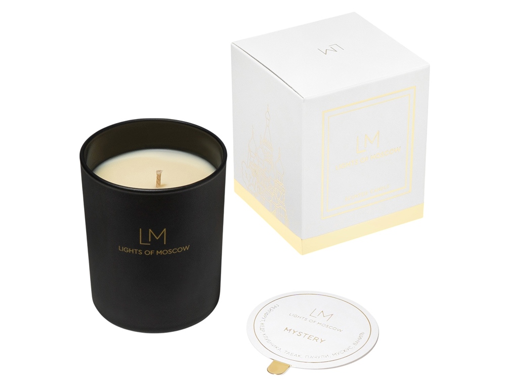 Ароматическая свеча в черном стакане Mystery, коллекция Exclusive, 250 мл-0