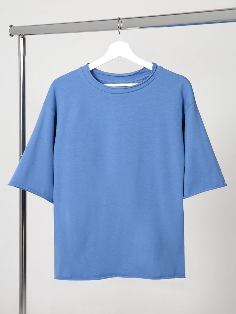 Футболка оверсайз Vozduh 2.0, синяя-0