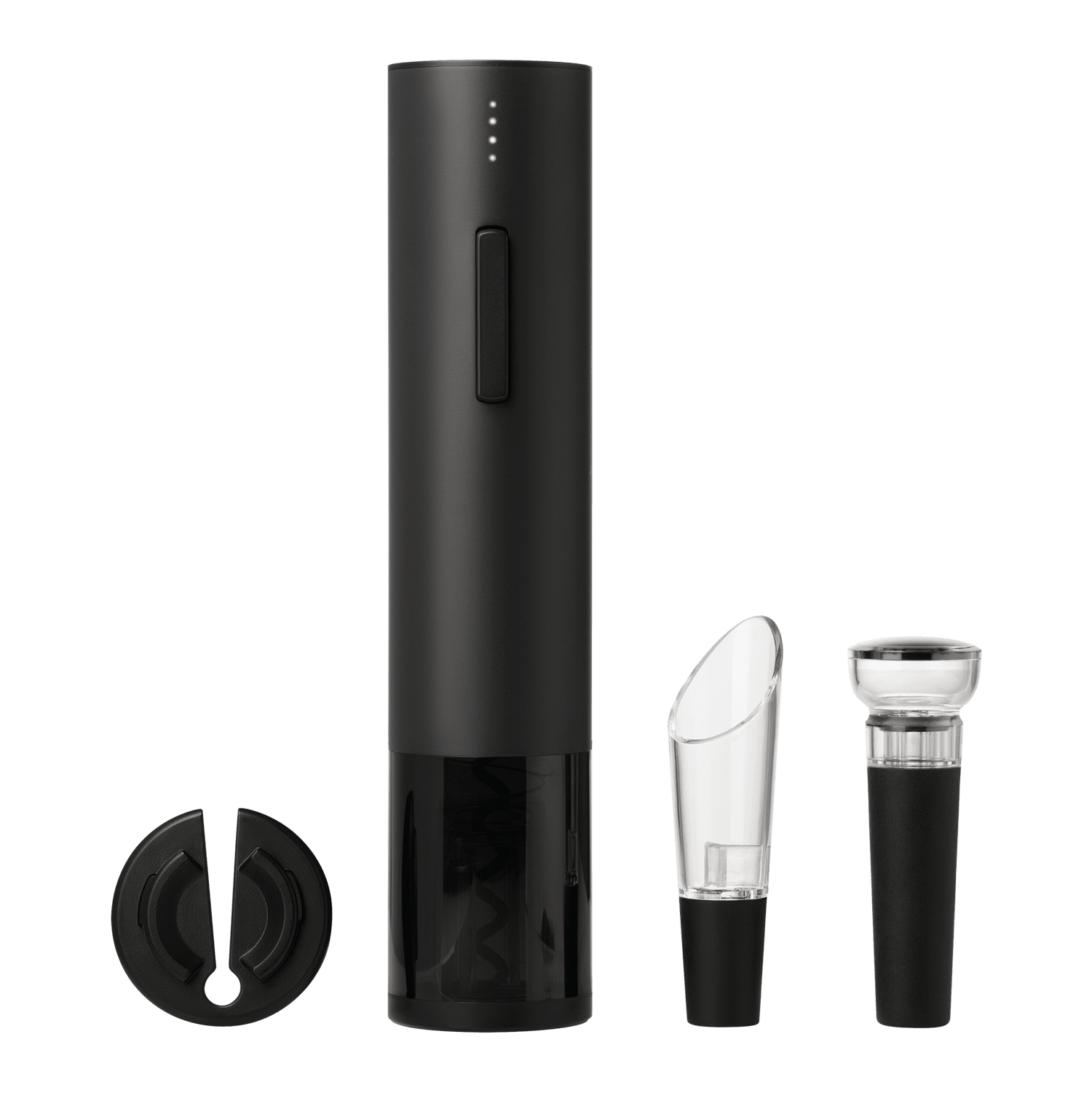 Набор для вина с электрическим штопором Сакраменто (Sacramento), черный-0