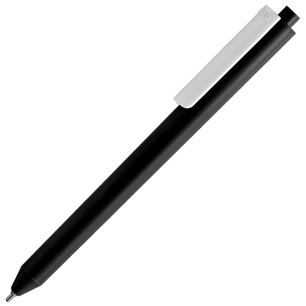 Ручка шариковая Pigra P03 Mat, черная с белым-0