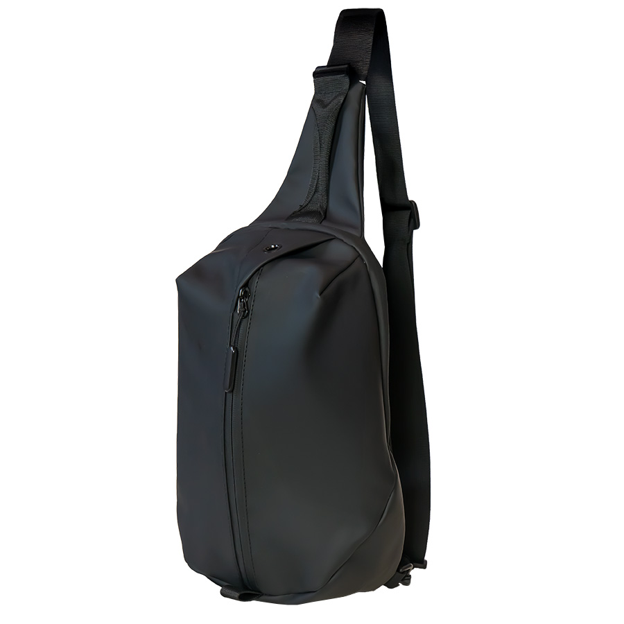 Сумка на плечо  водостойкая "Sling", чёрный, 33 х 18 х11 см, 100%  полиуретан, черный-3