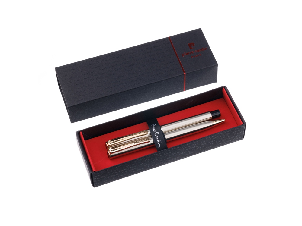 Набор Pierre Cardin PEN&PEN: ручка шариковая + роллер. Цвет - серебристый. Упаковка Е.-1