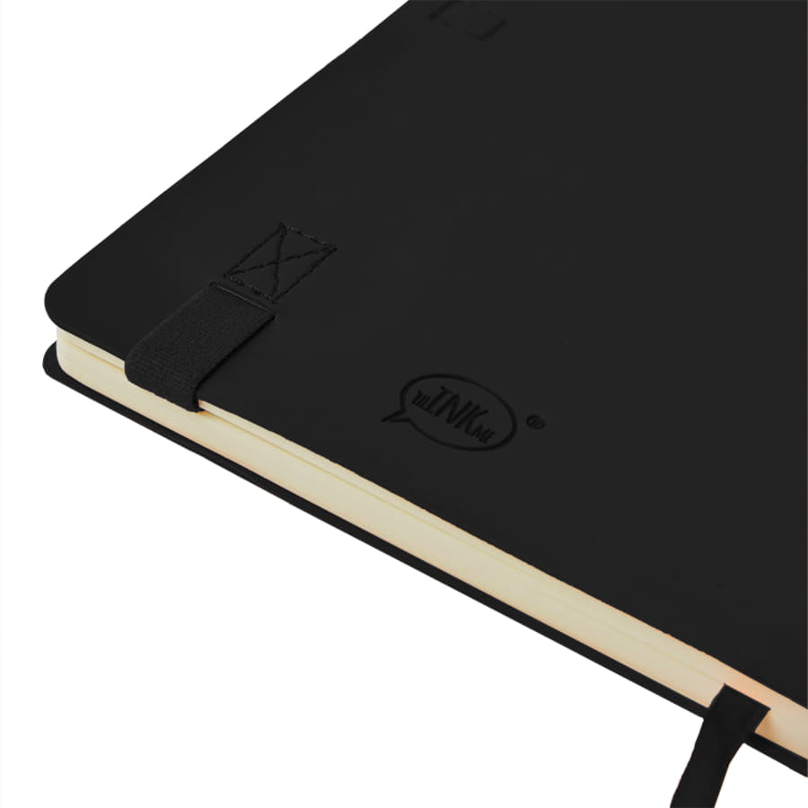 Бизнес-блокнот GRACY на резинке, формат А5, в линейку, черный-6