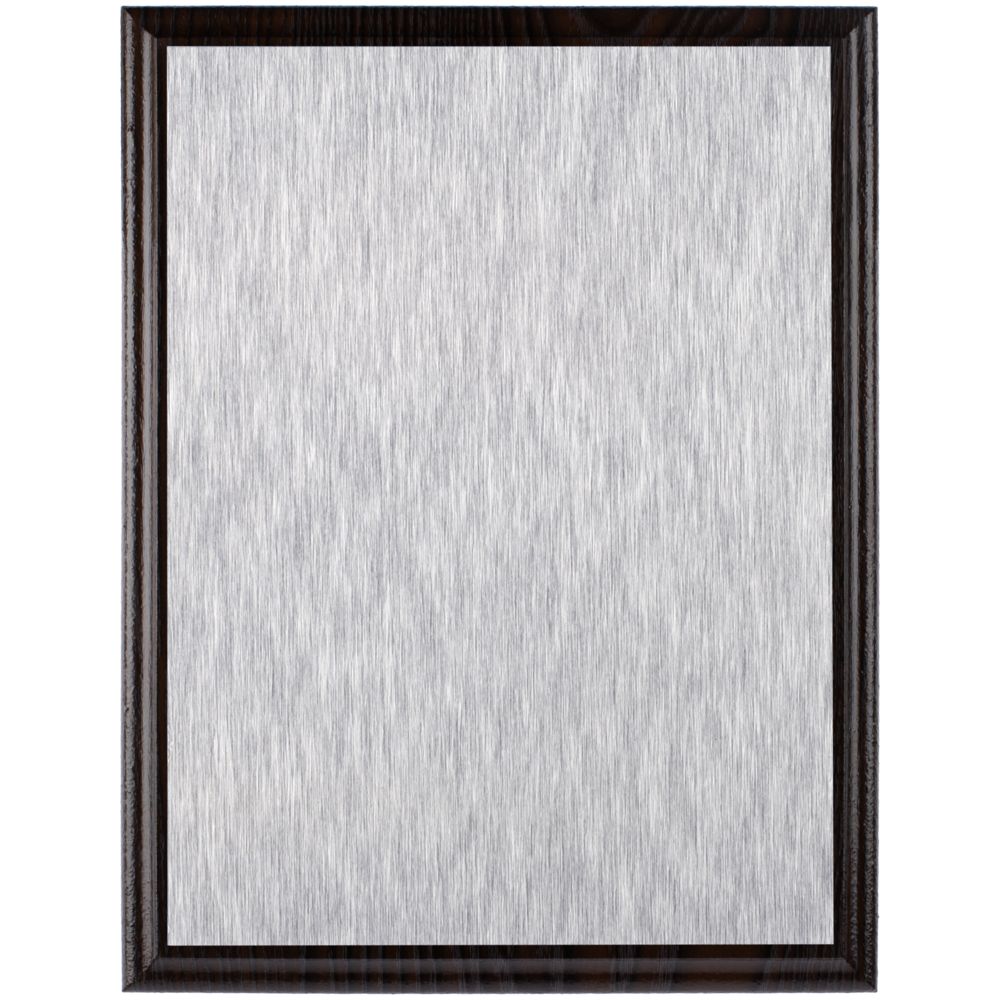 Плакетка Plaque, большая, венге с серебристой пластиной-1