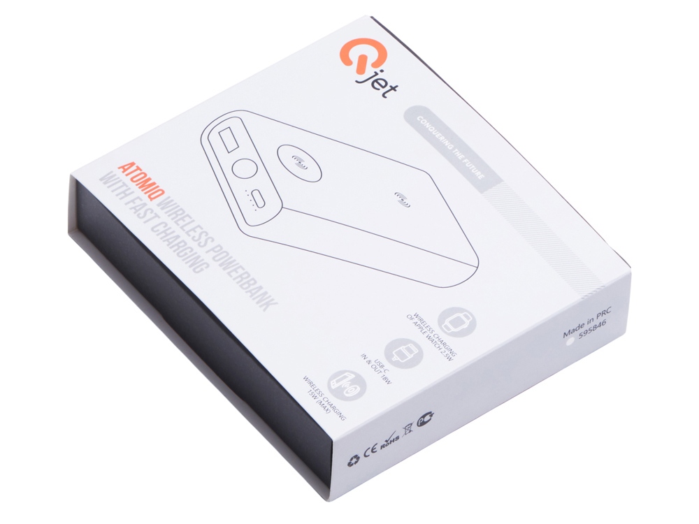 Внешний беспроводной аккумулятор 2-в-1 с функцией зарядки Apple Watch, QC/PD AtomIQ, 10000 мАч, белый-12