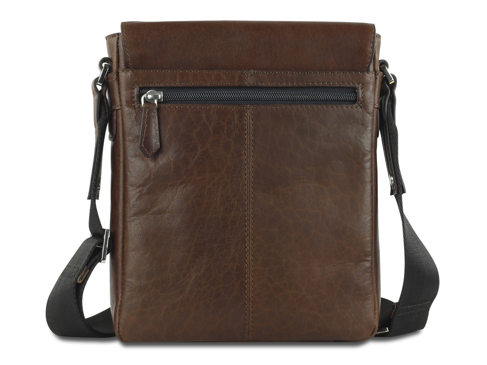 Сумка через плечо Mano Don Valentino, натуральная кожа в коричневом цвете, 21 х 25 х 5 см-1